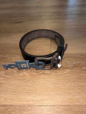 Men’s DISTORTION Bonded Leather Belt Size 40 Black New